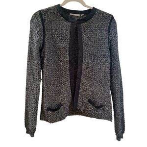 NY Collection Black Sparkle Cardigan Jacket